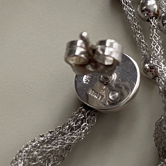 White gold necklace and earrings set - Picture 7 of 10